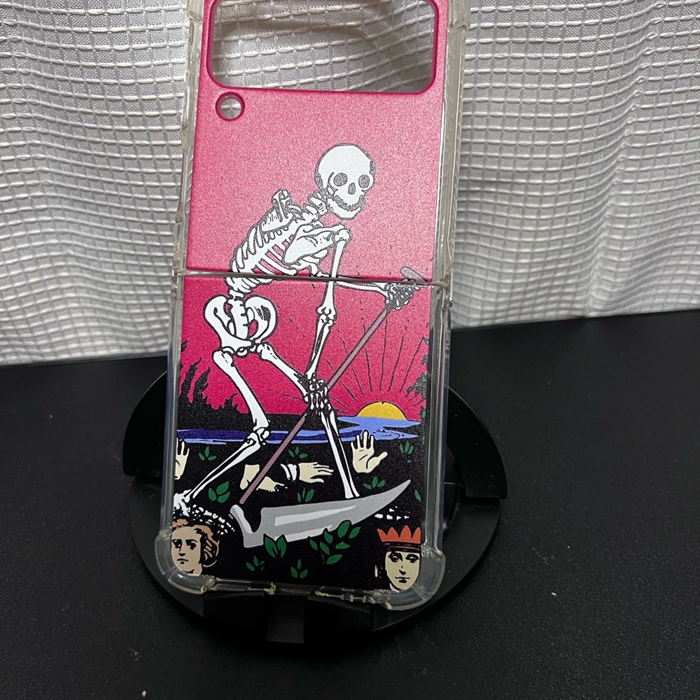 Pink Skeleton Design Hard Shell Phone Case
